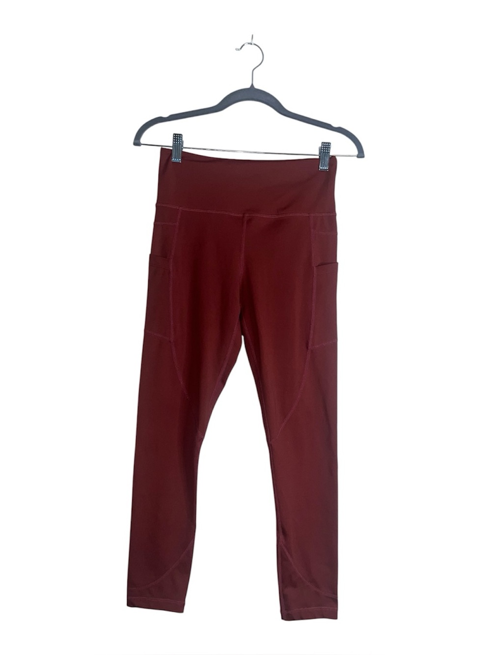 Zyia Active Rust High-Rise Leggings with Side Pockets Sz 4